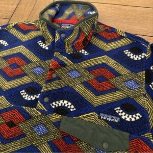 Patagonia Synchilla Fleece Pullover Mens Size Small Slowfoot Snap T Aztec 2014